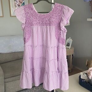 J. Marie Purple Gingham Dress